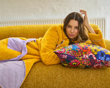 Kip & Co | Quilted Velvet Robe | Lavender Honey