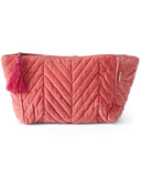 Kip & Co | Velvet Toiletry Bag | Strawberry