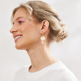 Martha Jean | Cloud + Pearl Earrings | Gold Swirl