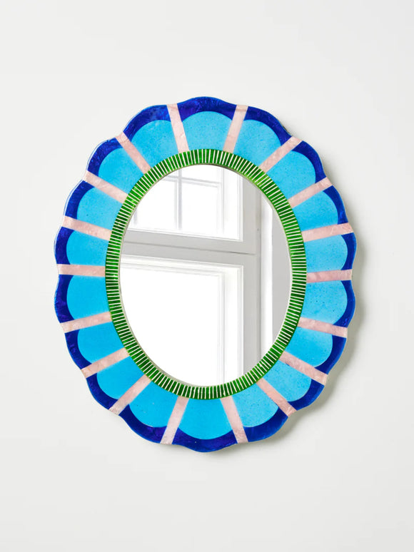 Jones & Co | Bloom Nouveau Blue Mirror