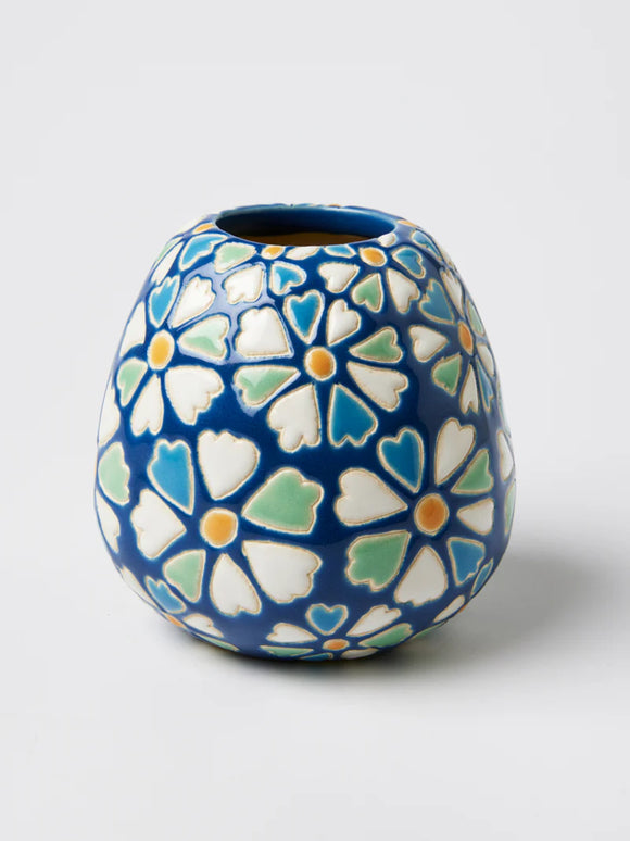 Jones & Co | Pollen Vase | Blue Daisy