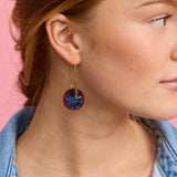Martha Jean | Calypso Earrings | Brown/Cobalt