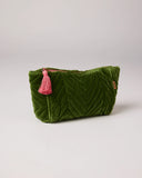 Kip & Co | Velvet Toiletry Bag | Moss