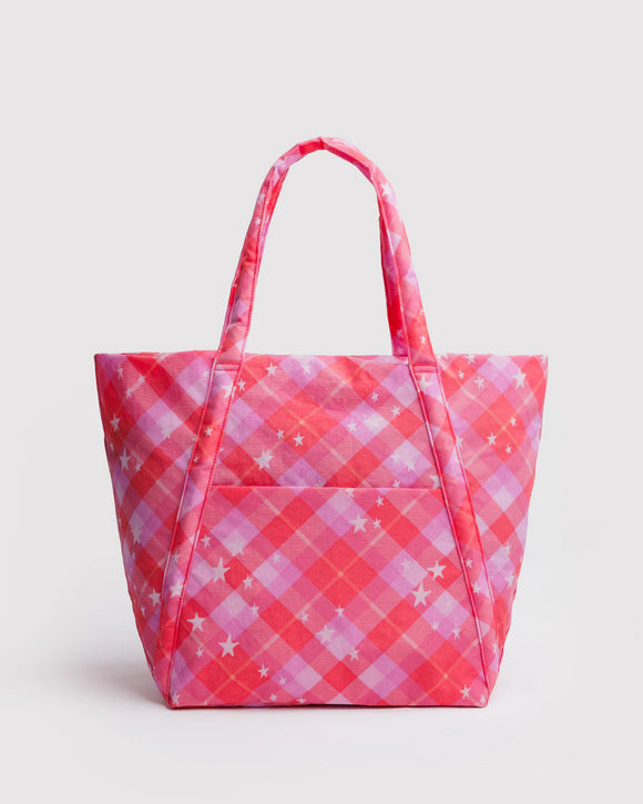Baggu | Small Cloud | Pink Star Plaid