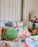 Kip & Co | Velvet Pea Cushion | Pesto