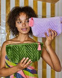 Kip & Co | Velvet Toiletry Bag | Moss
