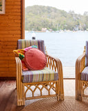 Kip & Co | Velvet Pea Cushion | Peach Pie
