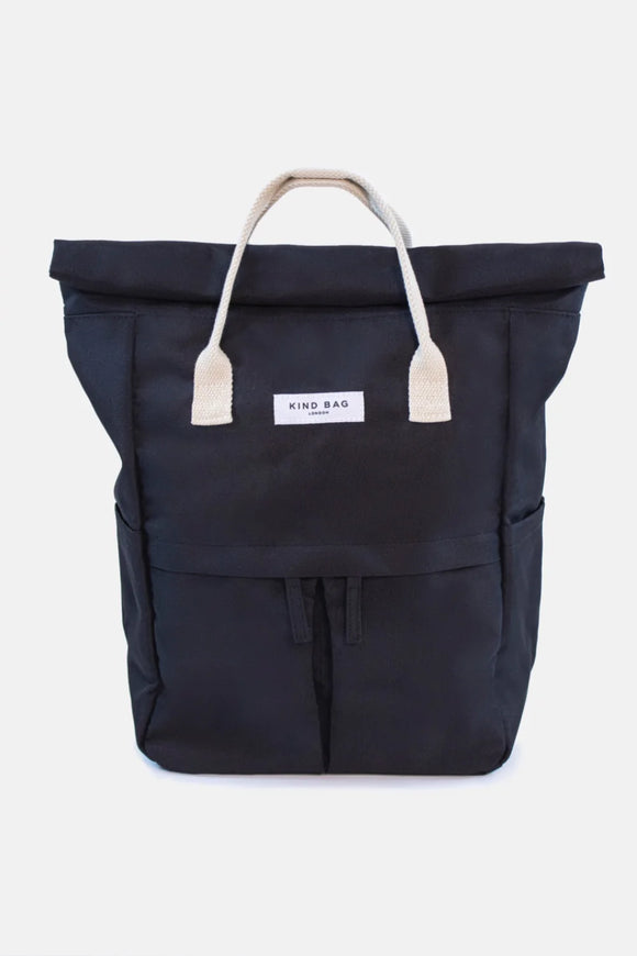 Kind Bag London | Medium Backpack | Pebble Black