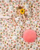 Kip & Co | Velvet Pea Cushion | Peach Blossom