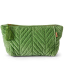 Kip & Co | Velvet Toiletry Bag | Pesto