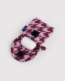 Baggu | Puffy Earbuds Case | Pink Houndstooth