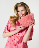 Kip & Co | Velvet Toiletry Bag | Strawberry