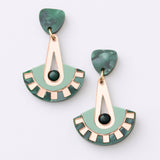 Martha Jean | Electra Earrings | Green/Rose