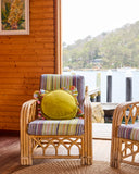 Kip & Co | Velvet Pea Cushion | Pear