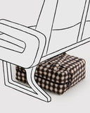 Baggu | Small Cloud Carry-On | Blurred Gingham Brown