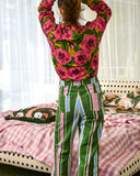 Kip & Co | Denim Pants | Cactus Stripe