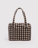 Baggu | Small Cloud Carry-On | Blurred Gingham Brown