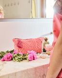 Kip & Co | Velvet Toiletry Bag | Strawberry