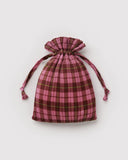 Baggu | Pleated Baggu | Azalea Pink Tartan