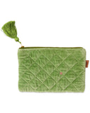 Kip & Co | Velvet Cosmetics Bag | Pesto