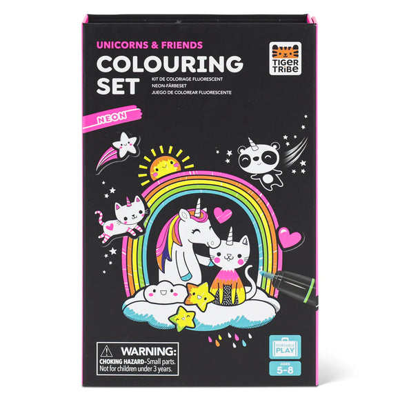 Tiger Tribe | Neon Colouring Set | Unicorn & Friends