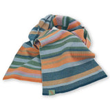 Otto & Spike | Tumble Scarf | Peacock Blue + Sherbert Orange + Dusty Pink