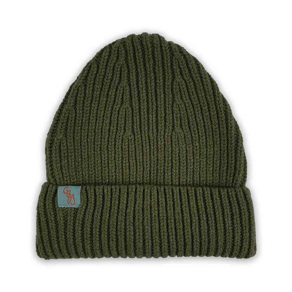 Otto & Spike | Lambswool Fixed Beanie | Moss Green
