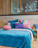 Kip & Co | Velvet Pea Cushion | Dusty Rose