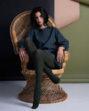 Tightology | Aran Cashmere Blend Tights | Green