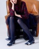 Tightology | Aran Cashmere Blend Tights | Navy