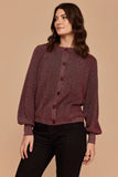Frock Me Out | Knit Cardigan | Burgundy Gold Lurex