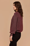 Frock Me Out | Knit Cardigan | Burgundy Gold Lurex