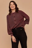 Frock Me Out | Knit Cardigan | Burgundy Gold Lurex