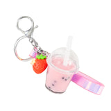 Tiger Tribe | Bag Charm Kit | Strawberry Bubble Tea