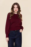 Frock Me Out | Bell Sleeve Lurex Knit | Burgundy