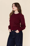 Frock Me Out | Bell Sleeve Lurex Knit | Burgundy