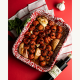 Crow Canyon | Splatter Enamelware Small Oven Roaster | Turquoise