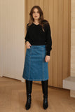 Frock Me Out | Chevron Batwing Cotton Cashmere Knit | Black