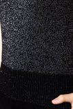 Frock Me Out | Elbow Sleeve Knit Jumper | Black with Silver Lurex