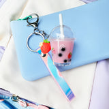Tiger Tribe | Bag Charm Kit | Strawberry Bubble Tea