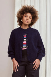 Frock Me Out | Chunky Knit Cardigan | Navy