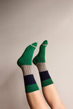 Tightology | Chunky Rib | Green Merino Wool Socks