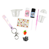 Tiger Tribe | Bag Charm Kit | Strawberry Bubble Tea