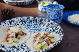 Crow Canyon | Splatter Enamelware | Pasta Plate | Black