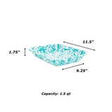 Crow Canyon | Splatter Enamelware Small Oven Roaster | Turquoise