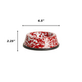 Crow Canyon | Splatter Enamelware | Small Pet Bowl | Black