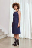 Frock Me Out | Denim Belted Apron Dress
