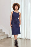 Frock Me Out | Denim Belted Apron Dress