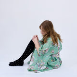 Tightology | Premium Long Socks | Merino Wool | Black Dotty
