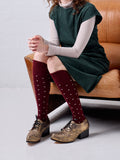 Tightology | Premium Long Socks | Merino Wool | Burgundy